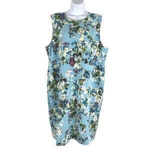 J. Jill Dress Women's Size 18 Sleeveless‎ Floral Multicolored NWT DR-1182